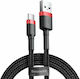 Καλώδιο Baseus Cafule Usb-a Usb-c Quick Charge 3a 18w 2m Κόκκινο-μαύρο