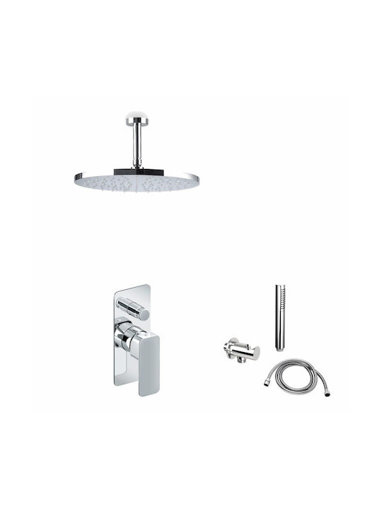 Eurorama Quadra Chrome για Ντουζιέρα 2 Εξόδων Α...