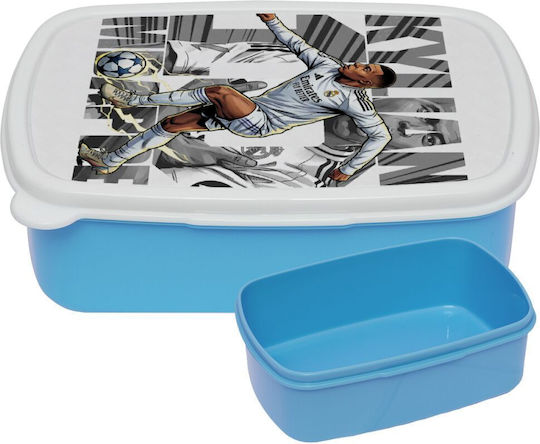 Koupakoupa Kylian Mbappe France Plastic Kids Food Container Thermal Blue 18 x 13 x 6cm