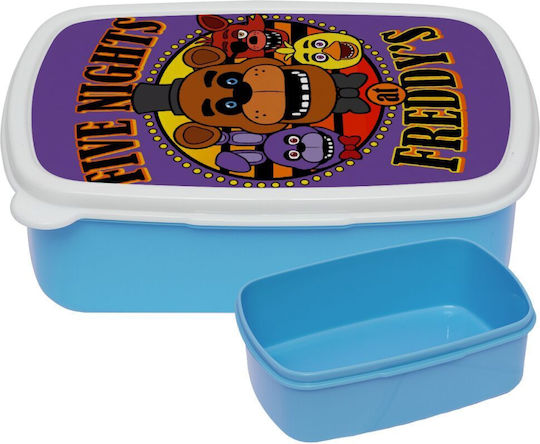 Koupakoupa Five Nights At Freddy's Plastic Kids' Food Container Thermal Blue 18 x 13 x 6cm