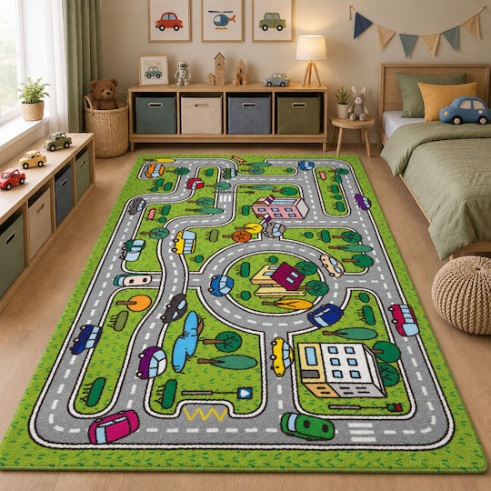 Homeone Град с Улици Детски Килим 160x210см