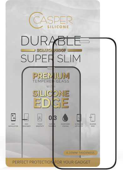 Casper Silicone 0.3mm Ματ Tempered Glass (iPhone 12 mini)