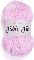 Strickgarn Fable Fur Γounáki 100g Rosa