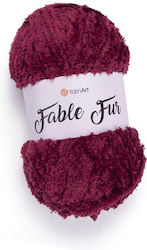 Νήμα Fable Fur Γουνάκι 100γρ Μπορντώ
