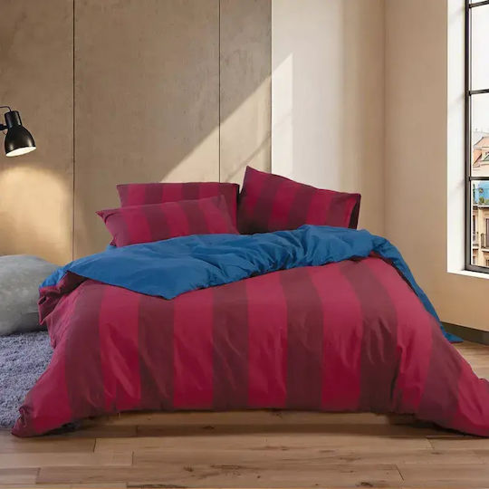 Nef-Nef Homeware Casual Vertia Σετ Υπέρδιπλη 240x230cm Bordo Nef-Nef Homeware Casual Vertia Σετ Υπέρδιπλη 240x230cm Bordo
