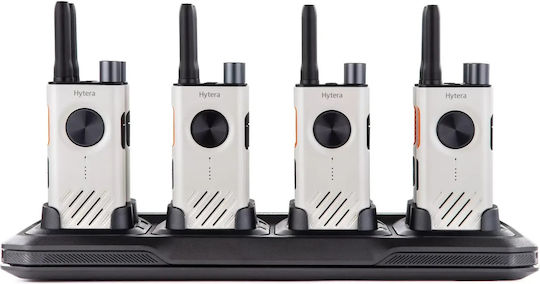 Pack 8 Hytera S1 Uhf White Pearl Walkie-talkie + Πολλαπλός Φορτιστής – Επαγγελματικό Uhf