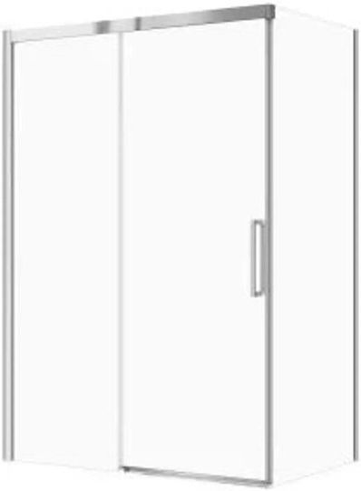 Cersanit Duschabtrennung mit Schiebetür 140x90x200cm Klarglas Chrom