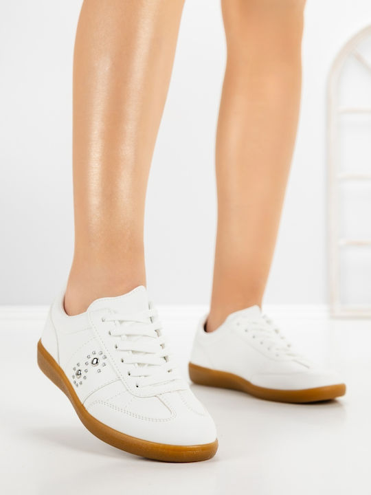 Kalapod Adidași Flatforms Pentru Femei Albi