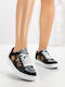 Adidași Flatforms Pentru Femei Negri Și Albi