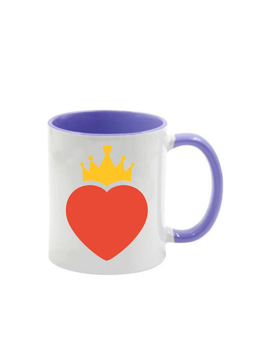 Alice Lila Tasse mit Griff Innen