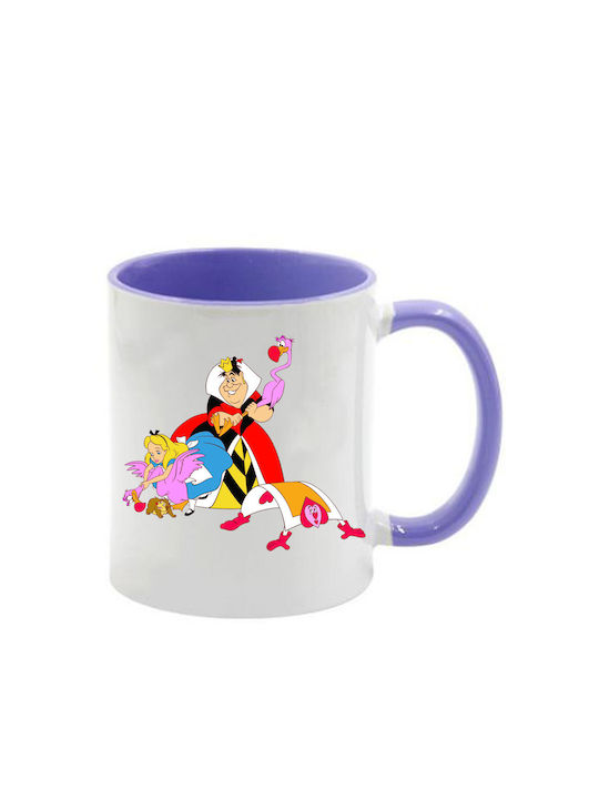 Alice Lila Tasse mit Griff Innen