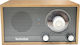 Technisat Classic 205 Retro Tischplatte Radio Elektrisch mit Bluetooth und USB Braun