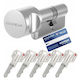 Gerda Lock Cylinder 80mm (30-50) With Knob and 5 Keys