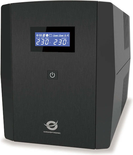 Conceptronic ZEUS03G UPS Устройства С UK Контакти Лине-Интерактивна 1200VA 720W С 4 Schuko Контакти