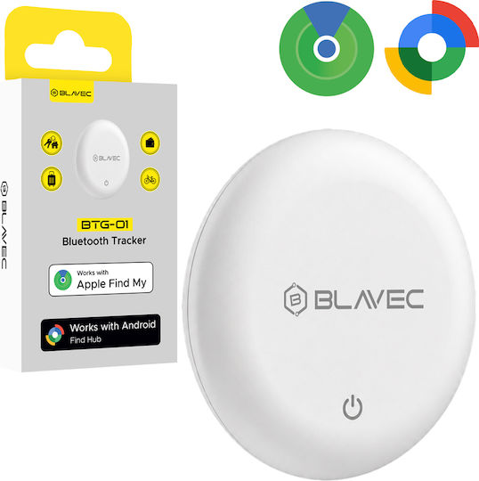 Blavec BTG-01 Apple Find My & Google Find Hub Weiß