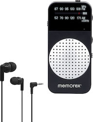 Memorex MX-PR40-SL Radio de Buzunar cu Baterie Negru