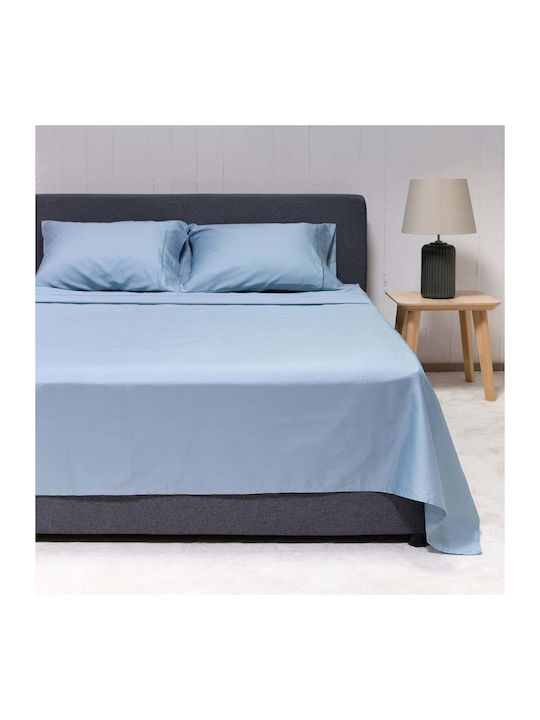 Naf-naf Unique Blue Super Double Bed Sheets Set...