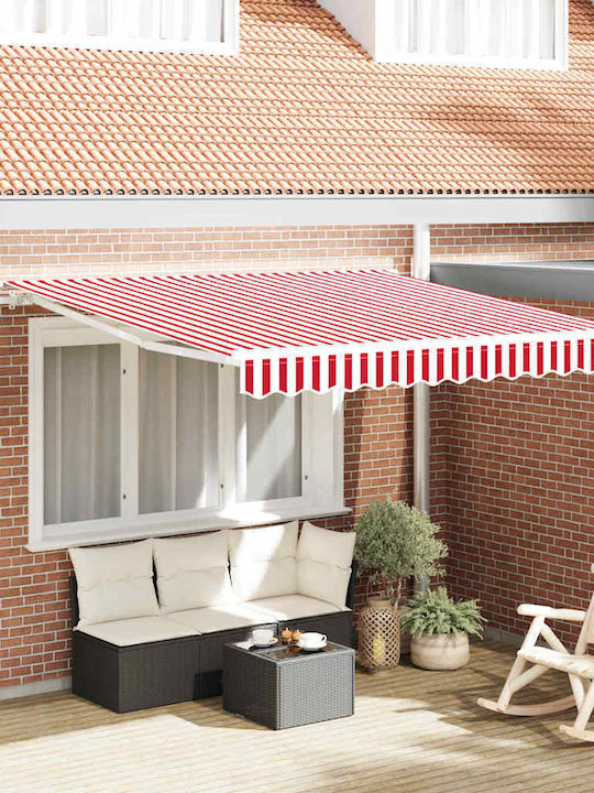 vidaXL Electric Terrace Awning Frame with LEDs and Wind Sensor 5x3.5m
