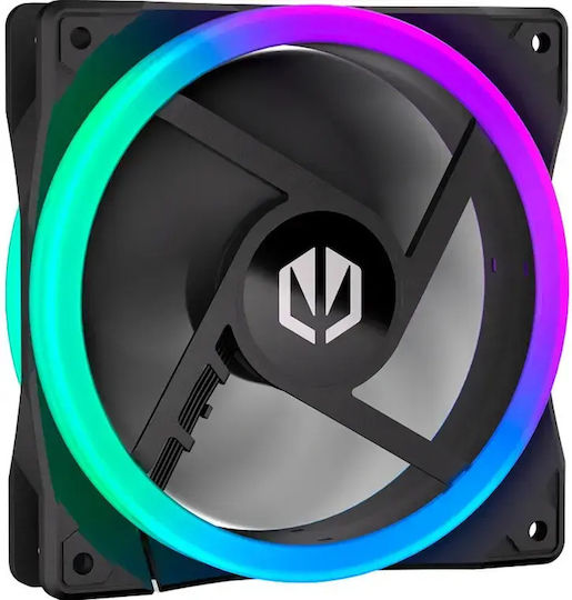 Endorfy Corona 120 Ventilator Pentru Carcasă Cu Paletă Inversată Reverse Blade (1600rpm) Cu Iluminare ARGB Și Conexiune 4-Pin PWM Negru