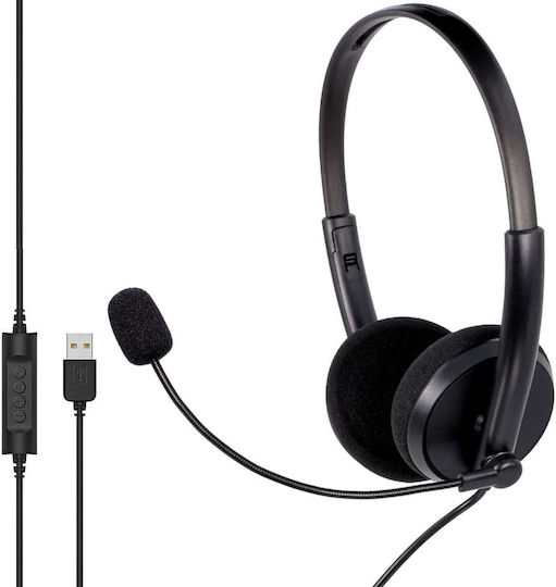 On Ear Multimedia Headphones with Microphone and USB-A Connection MTX1091ECO