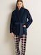 Vamp Winter Women's Blue Fleece Robe
