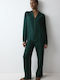 Triumph Winter Women's Pyjamas Set Dark Green Amourette Jacquard