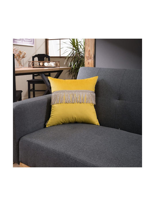 Teoran Sofa-Kissen Samt aus Samt 14 45x45cm