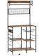 HomCom Кухненски стелаж Метален Кафяв 80x42x162cm