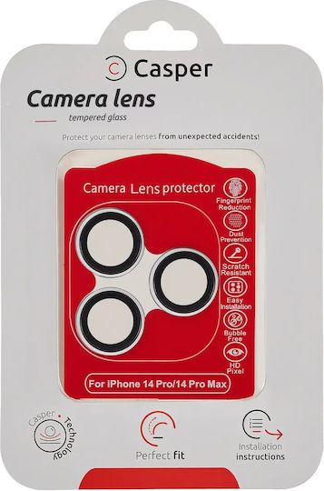 Casper Προστασία Κάμερας Tempered Glass Ασημί για το Iphone 14 Pro / 14 Pro Max