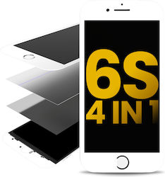 4 In 1 Front Glass + Frame + Polarizer + Oca Pre-installed Iphone 6s White 2 Pack