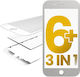 3 In 1 Front Glass + Frame + Oca Pre-installed Iphone 6 Plus White 2 Pack