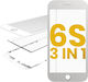 3 In 1 Front Glass + Frame + Oca Pre-installed Iphone 6s White 2 Pack
