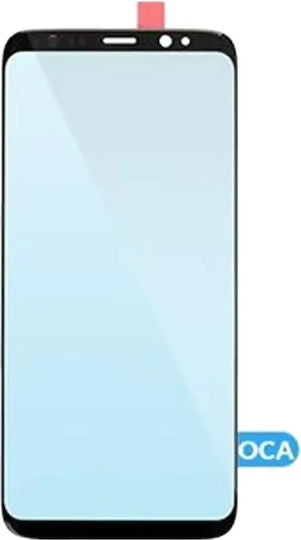 Front Glass Oca Pre-installed Samsung Galaxy S8 Black 125 Um