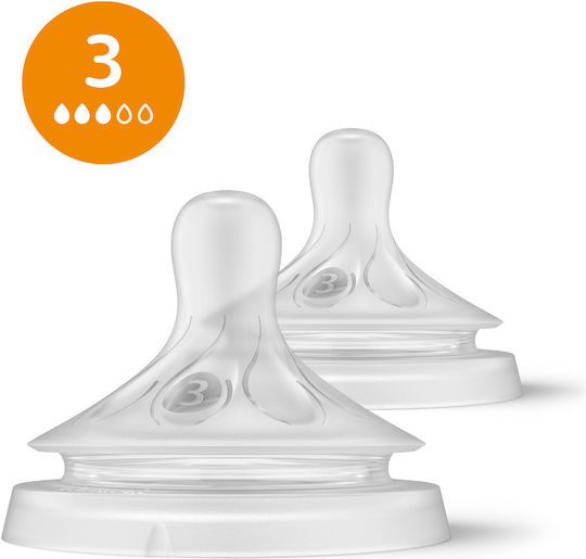 Philips Silicone Bottle Teats Normal Flow 2 Pieces