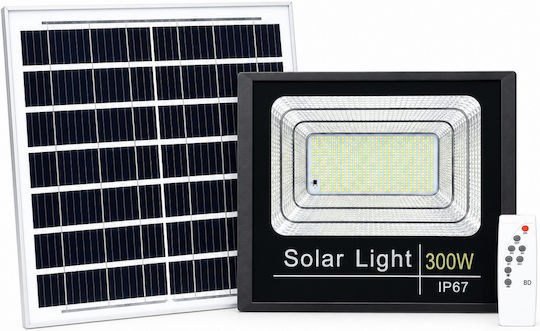 Lampa Lumină Solară 300W Alb Rece 6500K cu Telecomandă IP67