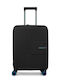 Bg Berlin Linea Cabin Hard Black Suitcase with 4 Wheels Height 55cm