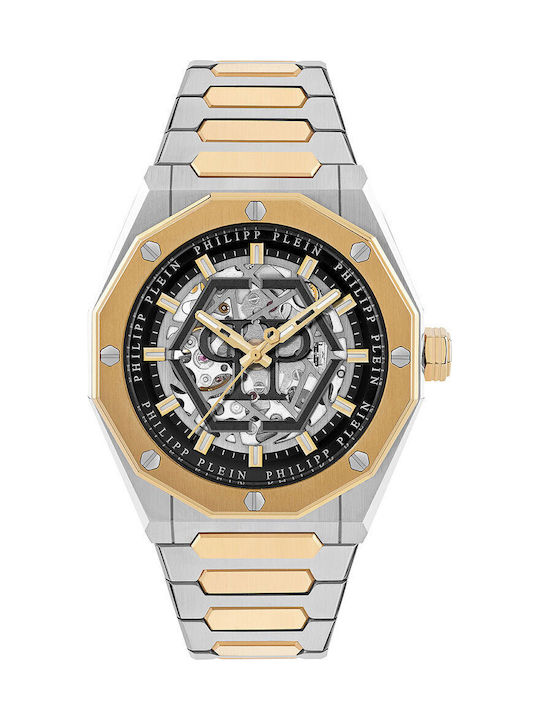 Plein Men's Watch 44mm Automatic with Silver Stainless Steel Bracelet