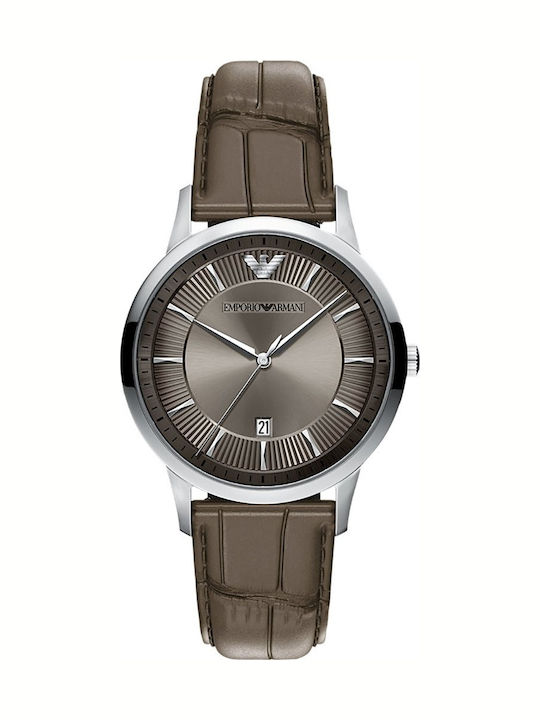 Emporio Armani Мъжки часовник на батерия с коже...