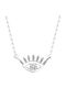 Chrilia Necklace Eye Made of 14K White Gold with Diamond