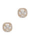Earrings White Stones Yellow Gold 14 Carats Sk3960