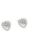 Earrings Rosette Heart Shape Silver S925