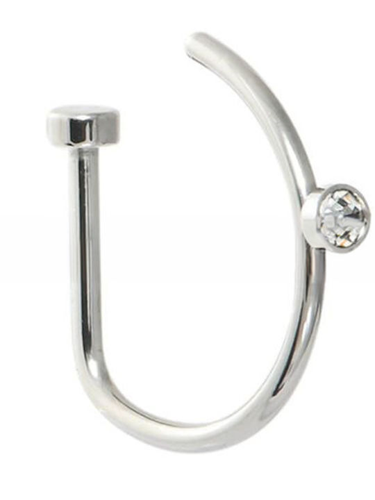 Asimi Body Piercing Fake Cercel pentru nas din oțel 8mm argintiu