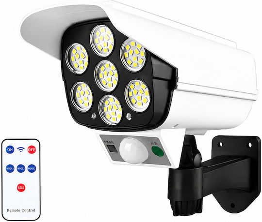 Cobi Lampă Solară Inteligentă Cameră Falsă Tip 77 LED 50w Senzor Pir Unghi De Detecție 120° Ip65 Panou Solar Telecomandă