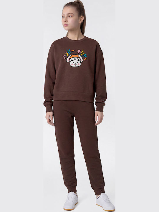 Kinder Sweatpants Set Chocolate