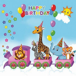 Decoupage Napkin Happy Birthday Train 1 Piece