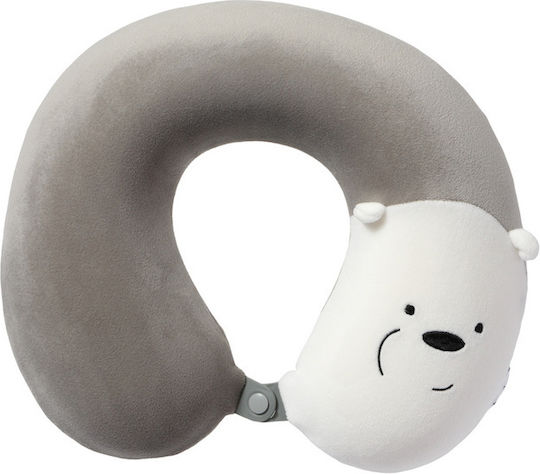 Miniso Ice Bear Reisekopfkissen Memory-Schaum Grau