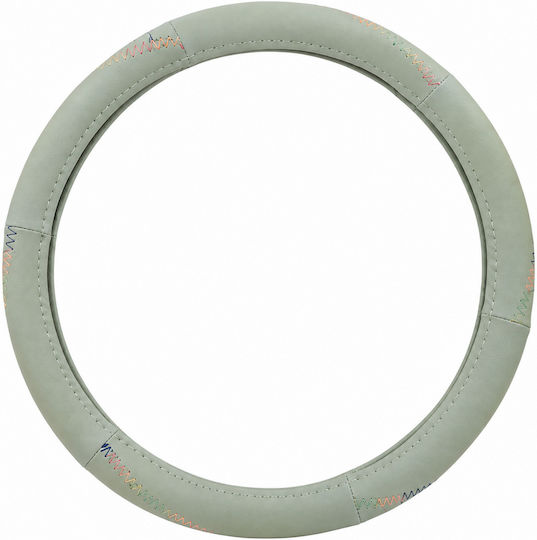 Auto Lenkradabdeckung 38cm Grün-Grau Bunte Nähte