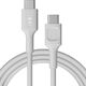 USB Typ-C Kabel 2m 100W Greencell Powerflex Schnelles Laden PD Schnee Weiß