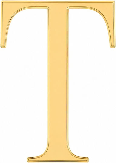 Acrylic Cake Topper Letter T Gold Model 9 Cm Lumea