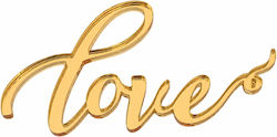 Acrylic Cake Topper Love Gold Model 9.5 Cm Lumea